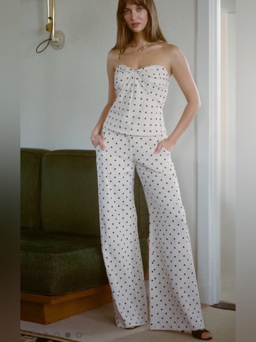 Amanda Uprichard SOHO TOP IN POLKA DOT